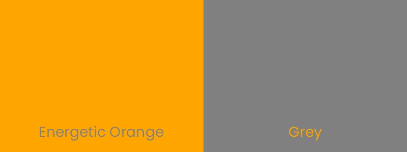 Energetic Orange and Grey